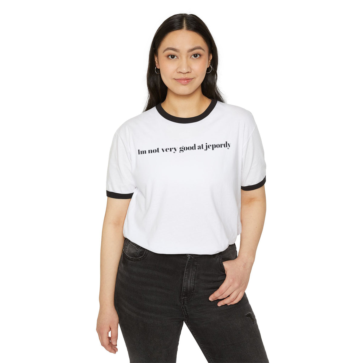 “I’m Not Very Good at Jports” Funny Ringer T-Shirt